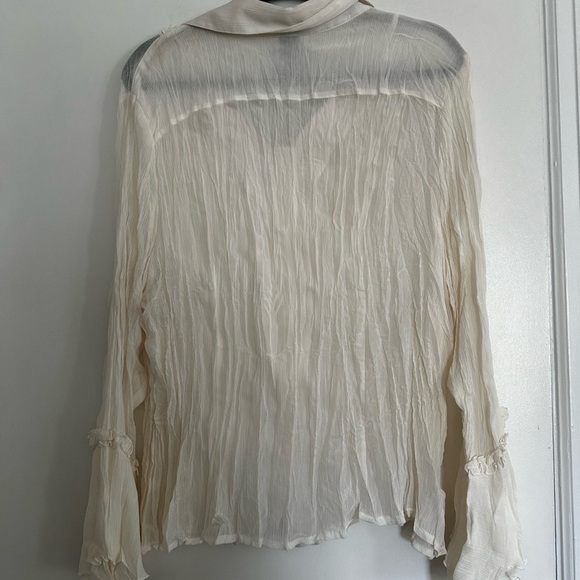 Studio 1940 Blouse Women’s 22/24W Y2K Sheer Ruffle Fairy Ethereal Cottagecore. - Picture 13 of 16